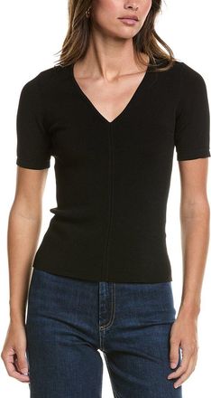 3.1 Phillip Lim Compact Rib Short Sleeve V-Neck Top