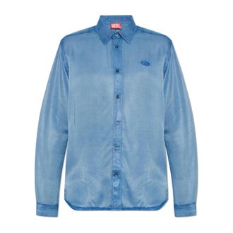 Diesel Casual Shirts, male, Blue, Size: 2XL S-Holg Shirt