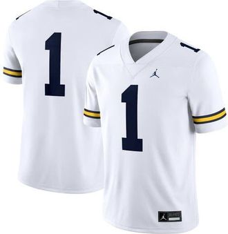 Jordan Brand Mens Jordan Brand 1 White Michigan Wolverines Game Jersey at Nordstrom, Size Xx-Large