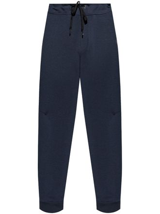 On elasticated drawstring track pants - Blue