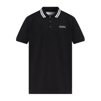 Iceberg Polo Shirts, male, Black, Size: 2XL Polo Shirt with Logo Patch