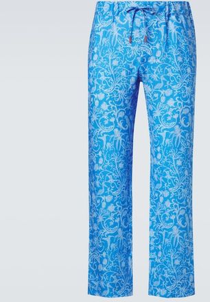 Kiton Printed linen pants
