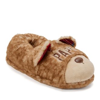 Dearfoams Mens Papa Bear Closed Back Slipper