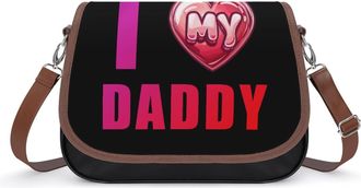 Generic I Love My Daddy Crossbody Bags for Women Shoulder Messenger Bag Purse Handbags