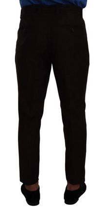 Dolce & Gabbana Mens Virgin Wool Skinny Trousers Black