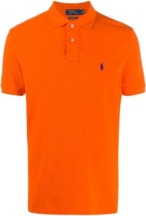 Polo Ralph Lauren Custom Slim Fit Mesh Polo - Heren - Polos - Oranje - XS - Katoen - Tops