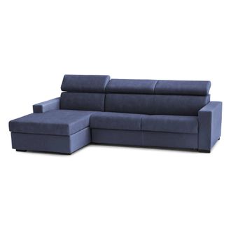 Talamo Italia Sofa Cama Daasho, Sof&aacute; De Esquina, 100% Made In Italy, Sof&aacute; Con Apertura Giratoria, Con Contenedor Izquierdo Pen&iacute;nsula, Con Reposabrazos Est&aacute;ndar, Cm 