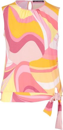 Betty Barclay Tops, Dames, Veelkleurig, 2Xl, Mouwloze Top met Gedrapeerde Ronde Hals