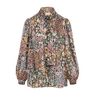 Valentino Printed Silk Shirt - female - Valentino - Shirts - Multicolor - XS - Blouses & Shirts