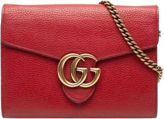 Gucci Pre-owned Cross Body Bags, female, Red, Size: ONE SIZE Pre-owned Vintage Shoulder Bag
