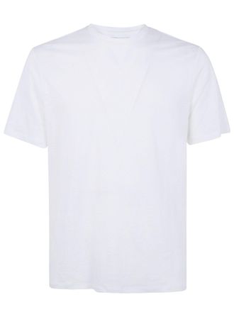 Majestic Solid Color Short Sleeves Round Neck Sweater