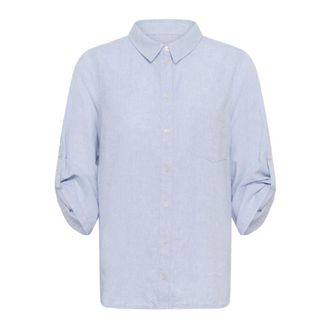 Part Two Chambray Shirt - Dames - Overhemden - Blauw - 2XL - Overhemden