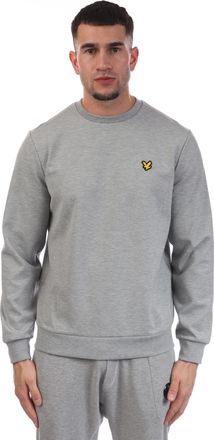 Lyle & Scott Heren fleece met ronde hals in grijs