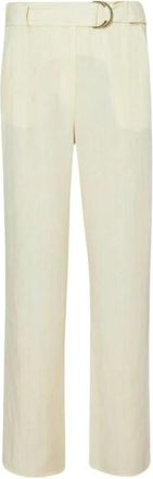 Liu Jo Basic Lyocell Broek - Dames - Straight fit broeken - Beige - XS - Broeken
