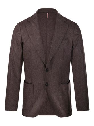 Santaniello two-button wool jacket - Brown