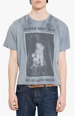 Jaded London Flesh May Rot Graphic T-Shirt in Grey at Nordstrom, Size Xx-Large