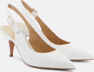 Khaite River leather slingback pumps