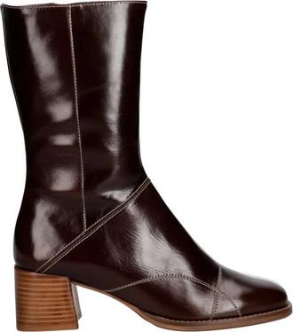 Billi Bi B1300 Enkellaarsjes - Dames - Schoenen - Rood - Maat: 39 EU Leer