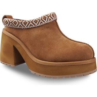 Candie's Leora Platform Clog in Natural Suede at Nordstrom, Size 10