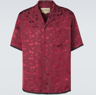 Valentino Cherryfic jacquard bowling shirt