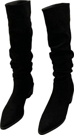 Generic Womens Pointed Toe Knee High Boots Suede Warm Elegant Casual Long Boots