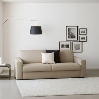 Dmora Sof&aacute; Fijo Dmazzon, Sof&aacute; De 2 Plazas, 100% Made In Italy, Sof&aacute; Sala De Estar, En Tela Acolchada, Con Reposabrazos Delgados, Cm 160x95h90, T&oacute;rtola - Dmo