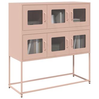 Berkfield Home Sideboard Pink 100.5x39x107 cm Cold-rolled Steel