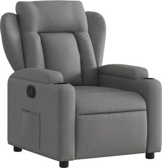 vidaXL Sillón reclinable de tela gris oscuro vidaXL