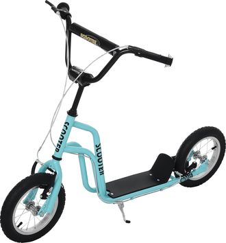 OEM Patinete Infantil De +5 A&ntilde;os Con Manillar Ajustable En Altura Y Estructura De Acero Carga 100 Kg 120x58x75-80 Cm Azul