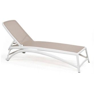Nardi Lettino Prendisole Atlantico - Bianco-Tortora