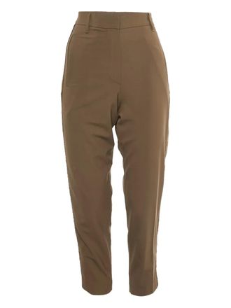 Brunello Cucinelli Broek met fluwelen afwerking - Bruin