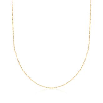 Ross-Simons 0.7mm 14kt Yellow Gold Rope-Chain Necklace