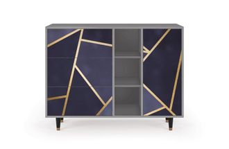 StoryZ Aparador azul 3 cajones y 1 puerta L 125 cm