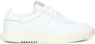 Emporio Armani Leather Sneaker With Logo