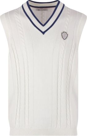 Brunello Cucinelli Maglione smanicato - Bianco