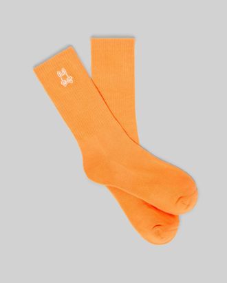 Psycho Bunny Mens New Classic Sport Sock 805 PAPAYA / O/S