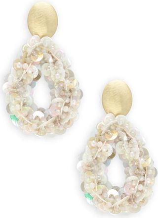 Lott. Gioielli Sequin Drop Oorbellen - Dames - Oorbellen - Geel - ONE Size - Accessoires
