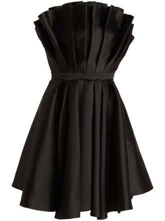 Simona Corsellini pleated mini dress - Black