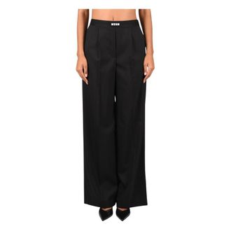 Msgm Pantalones anchos - Trousers - Mujer - Negro - XL