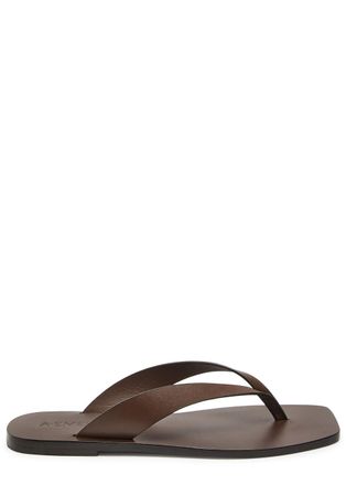A.Emery Kinto Leather Flip Flops - Brown - 40 (IT40/ UK7)