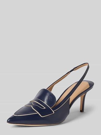 Lauren Ralph Lauren Pumps aus echtem Rindsleder in Marine, Gr&ouml;&szlig;e 37,5