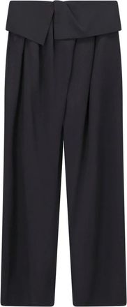 Dries Van Noten Wijde Broek - Dames - Wijde Broeken - Zwart - L - Broeken