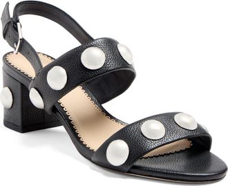 Cinq &agrave; Sept Gemma Stud Slingback Sandal in Black at Nordstrom Rack, Size 7.5Us / 37.5Eu
