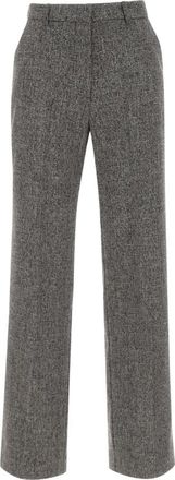 Kaos Rechte broek - Dames - Straight fit broeken - Grijs - XS - Leer - Broeken