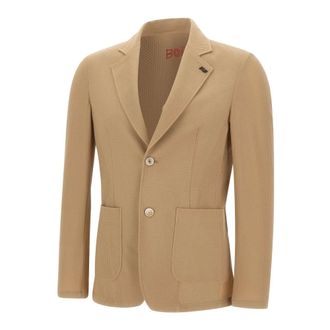 Bob Heren, Jassen, Beige, Maat: S Spandex