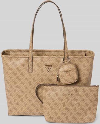 Guess Handtasche im Logo-Design Modell POWER PLAY II in Hellbraun, Größe 1