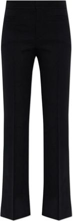 Chlo&eacute; Wollen geplooide broek - Dames - Wijde Broeken - Blauw - M - Wol - Broeken