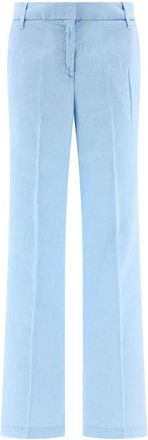 Jacob Cohen Womens Selena Trousers - Light Blue Linen - Size EU 38 (Womens)