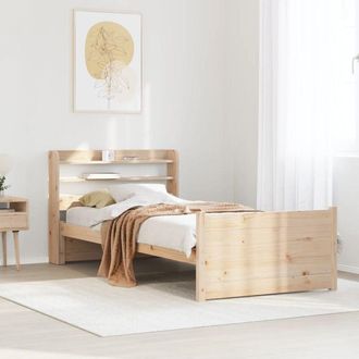 vidaXL Vidaxl - Estructura De Cama Con Cabecero Madera Maciza Pino 100x200 Cm