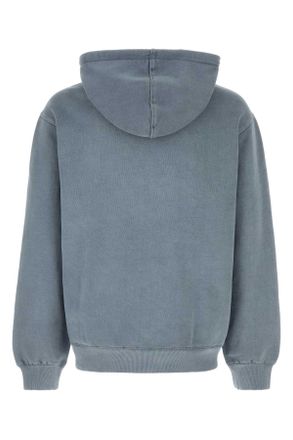 Carhartt Work in Progress Mens Powder Blue Cotton Hooded Torion Sweat Exterior: Felpe